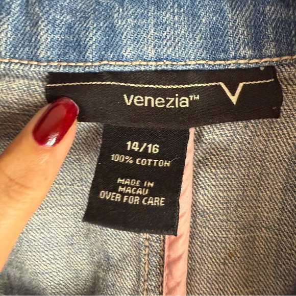 Venezia Blue Denim Jacket with Pink Buttons Vintage 90’s - Picture 8 of 14